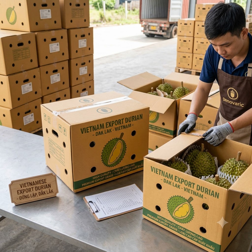 xuất khẩu sầu riêng tươi